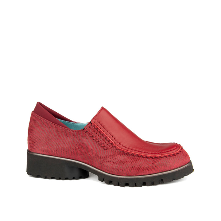 RED TEXTURED SUEDE