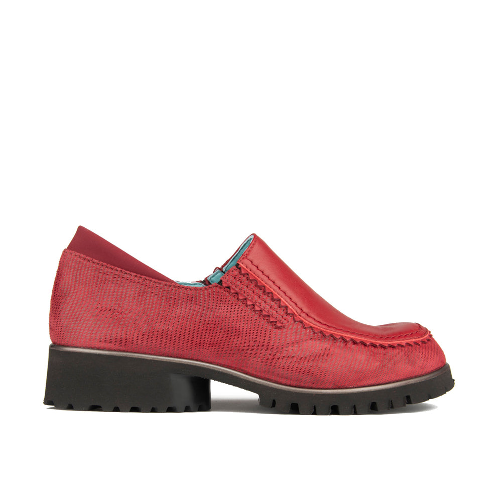 RED TEXTURED SUEDE