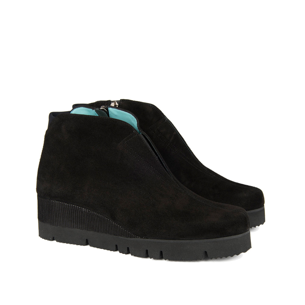 BLACK SUEDE COVERED WEDGE