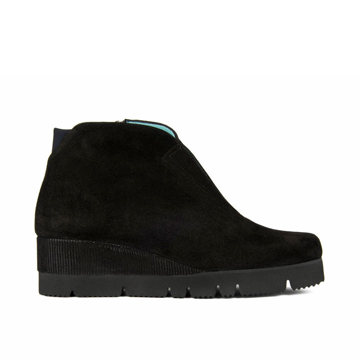 BLACK SUEDE COVERED WEDGE