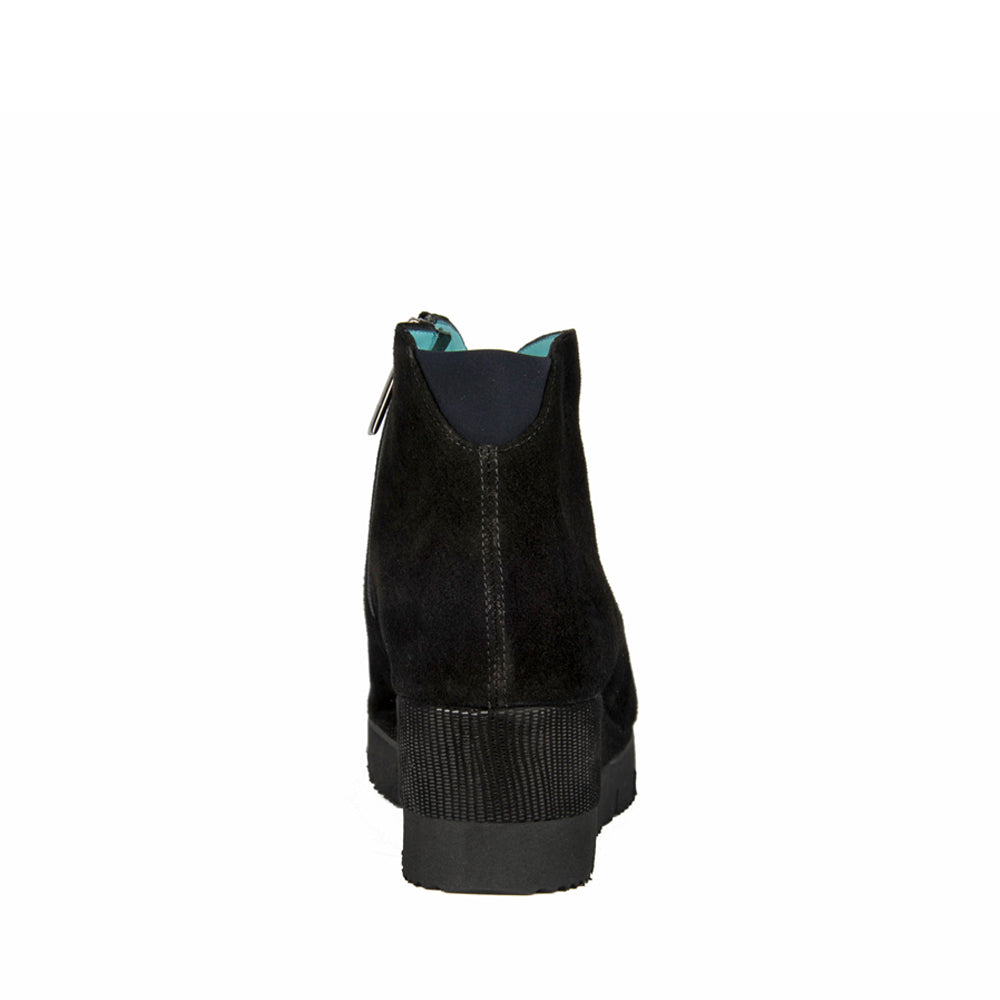 BLACK SUEDE COVERED WEDGE