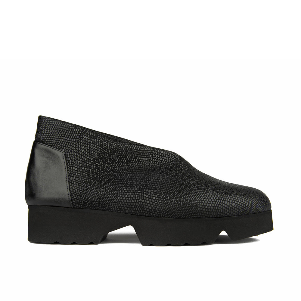 GILDA H BLACK TEXTURED MICROFIBER