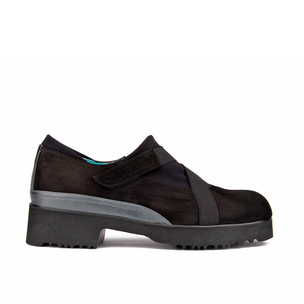 ZENA BLACK SUEDE/PEWTER COMBO