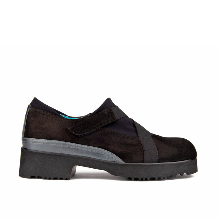 BLACK SUEDE/PEWTER COMBO