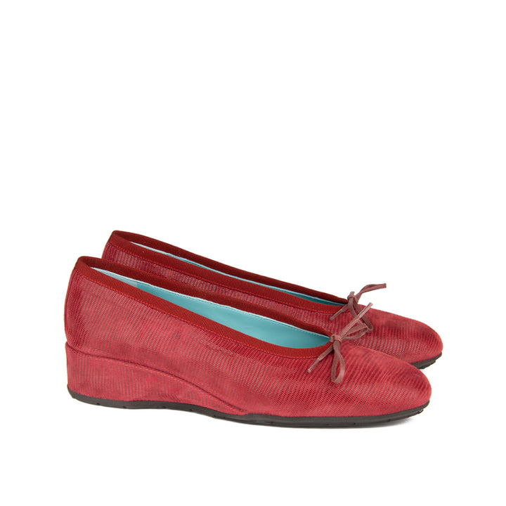 RED TEXTURED SUEDE