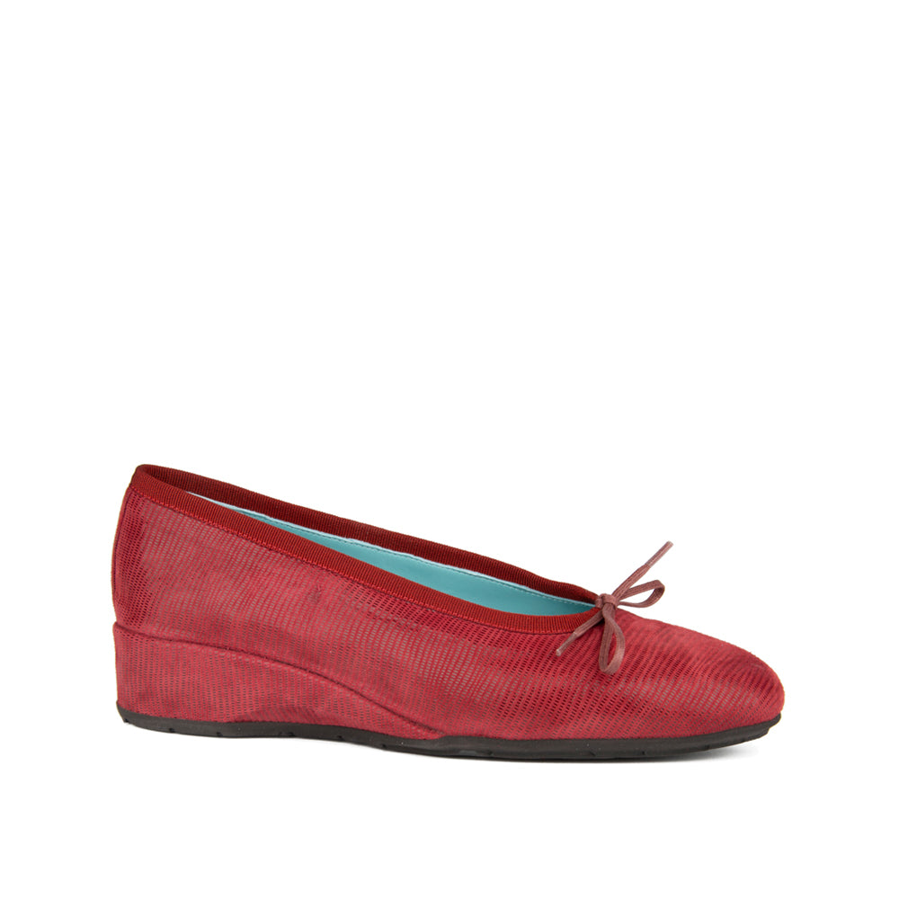 RED TEXTURED SUEDE