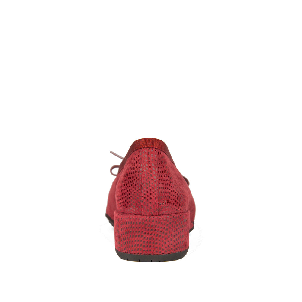 RED TEXTURED SUEDE