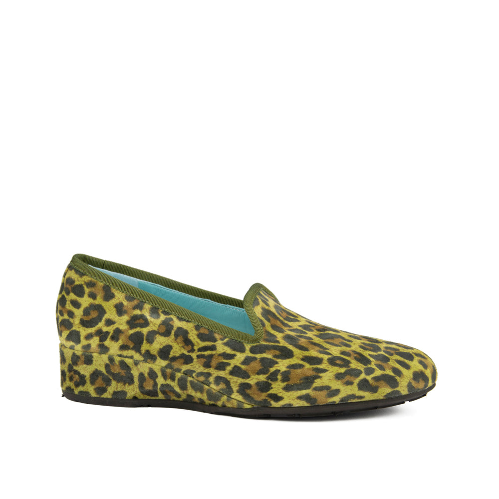 OLIVE SUEDE LEOPARD