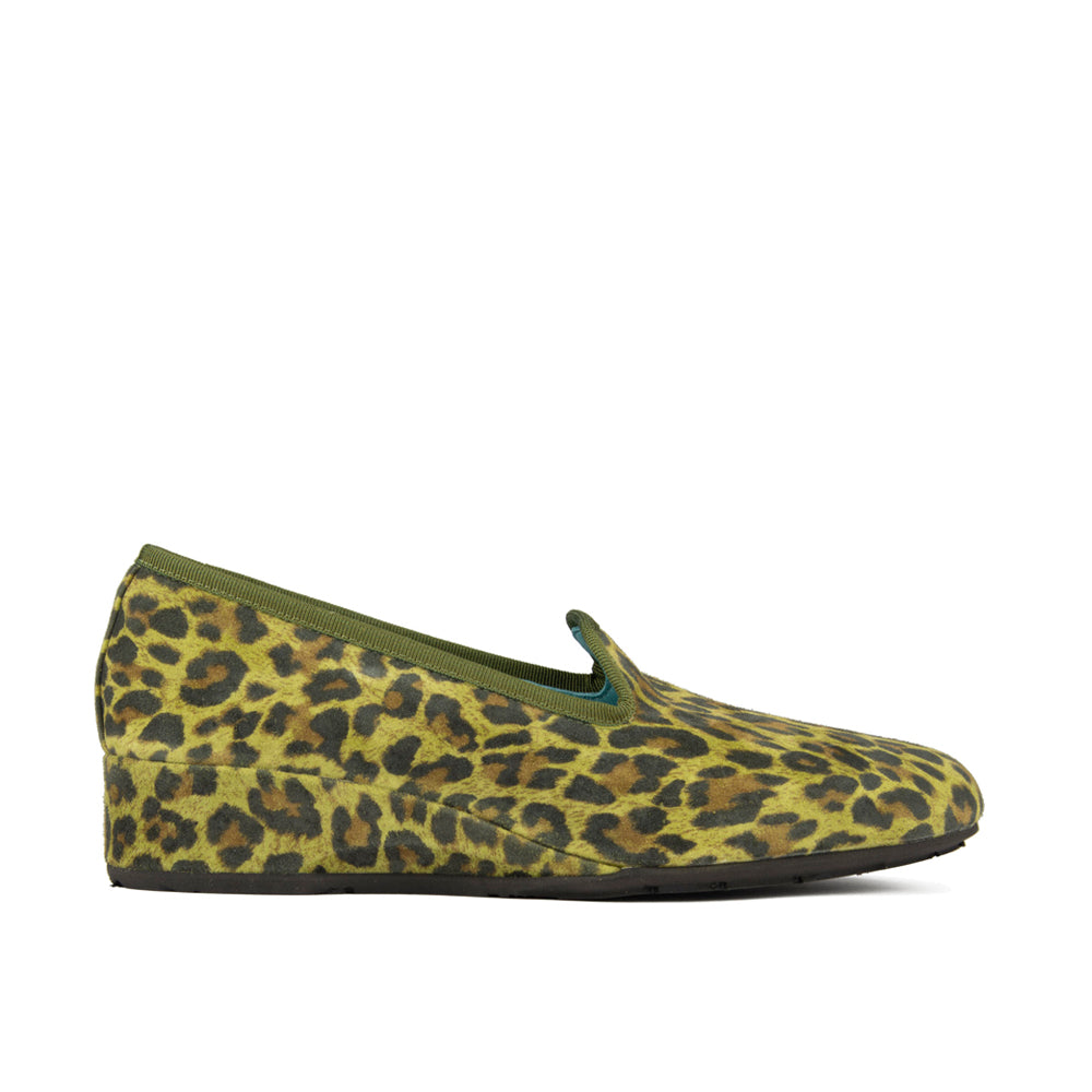 ZIGGY OLIVE SUEDE LEOPARD