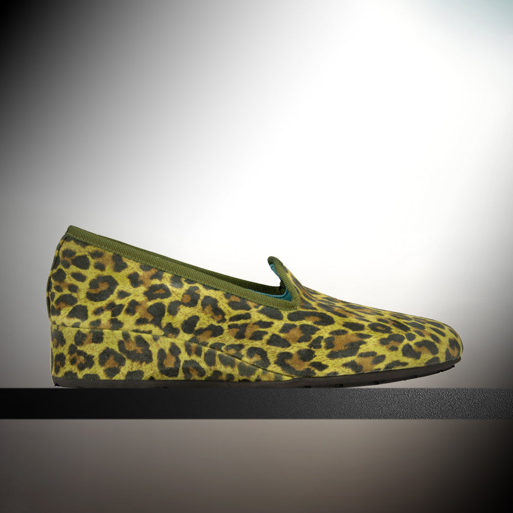 OLIVE SUEDE LEOPARD