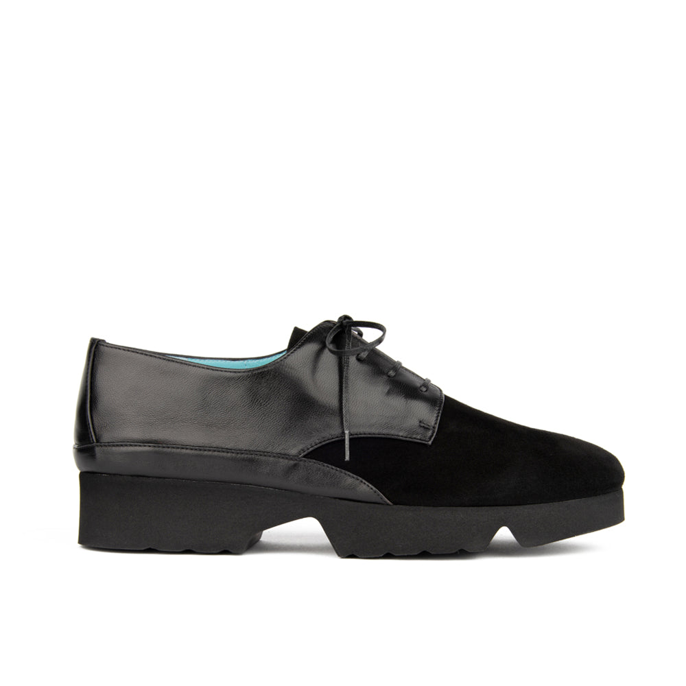 BLACK SUEDE AND NAPPA COMBO