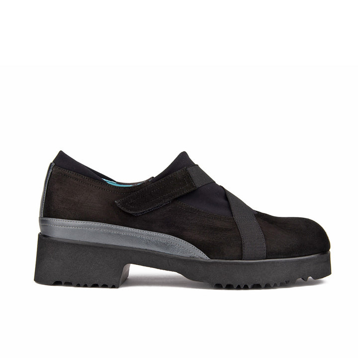 BLACK SUEDE/PEWTER COMBO